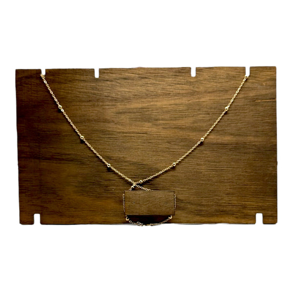 Plywood Necklace Display Rectangle Collapsible