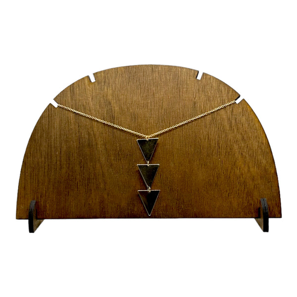 Plywood Necklace Display Round Collapsible