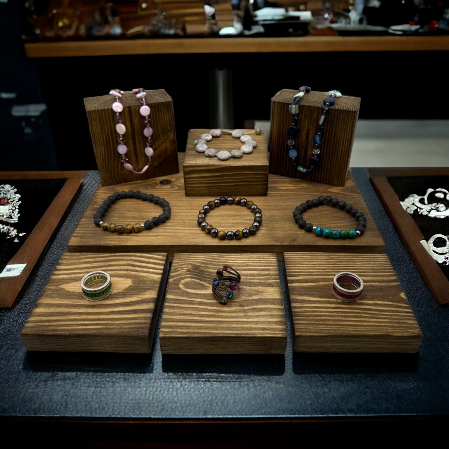 Wooden Display 7 Piece Set
