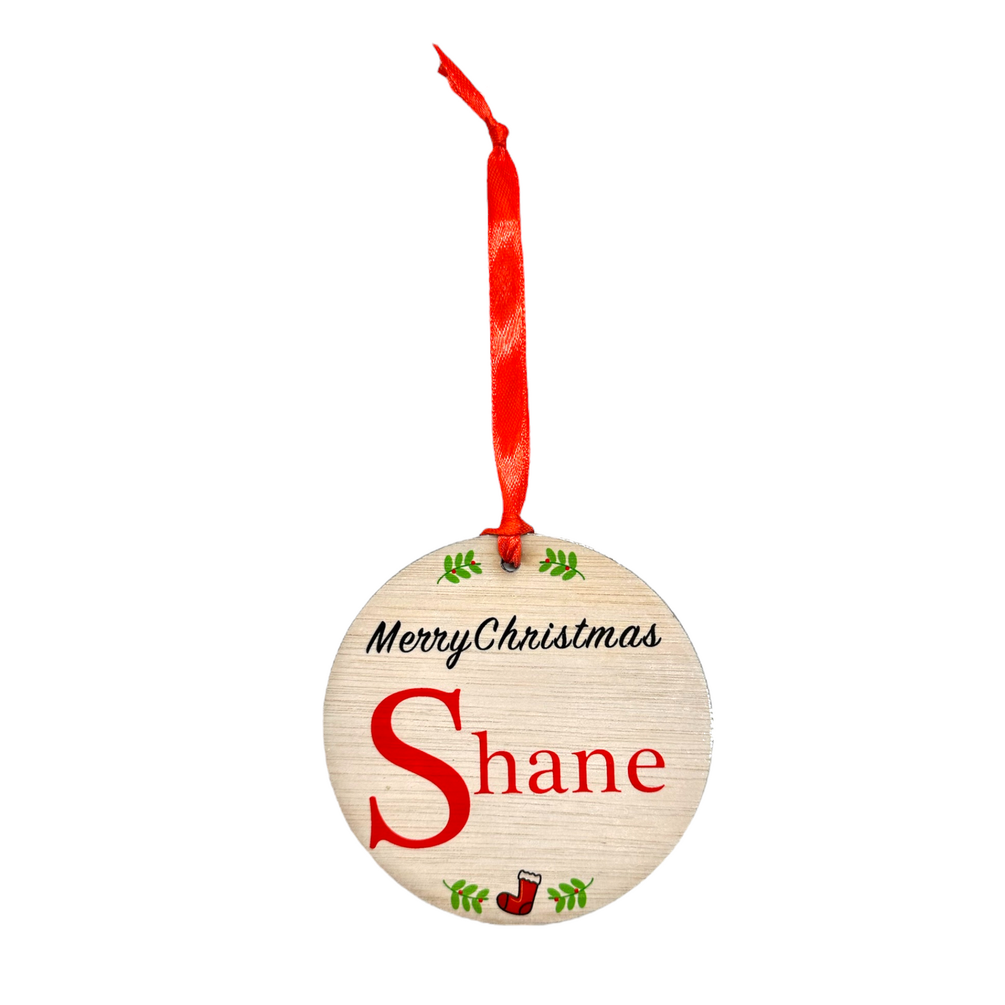 Customisable Christmas Name Bauble Decoration