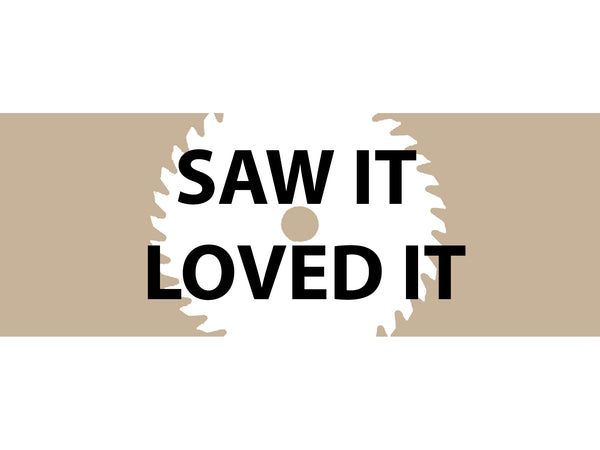 This is the logo for saw it loved it. We make wooden jewellery stands and home decor.