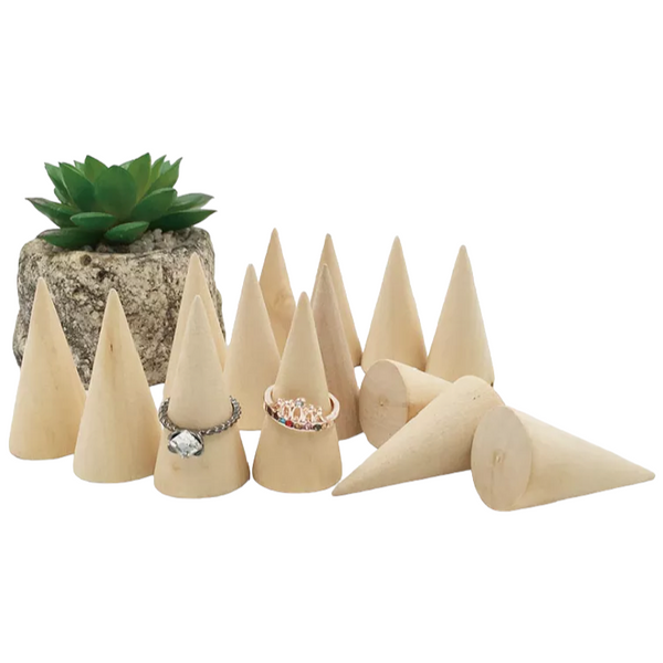 Wooden Cones Set of 10