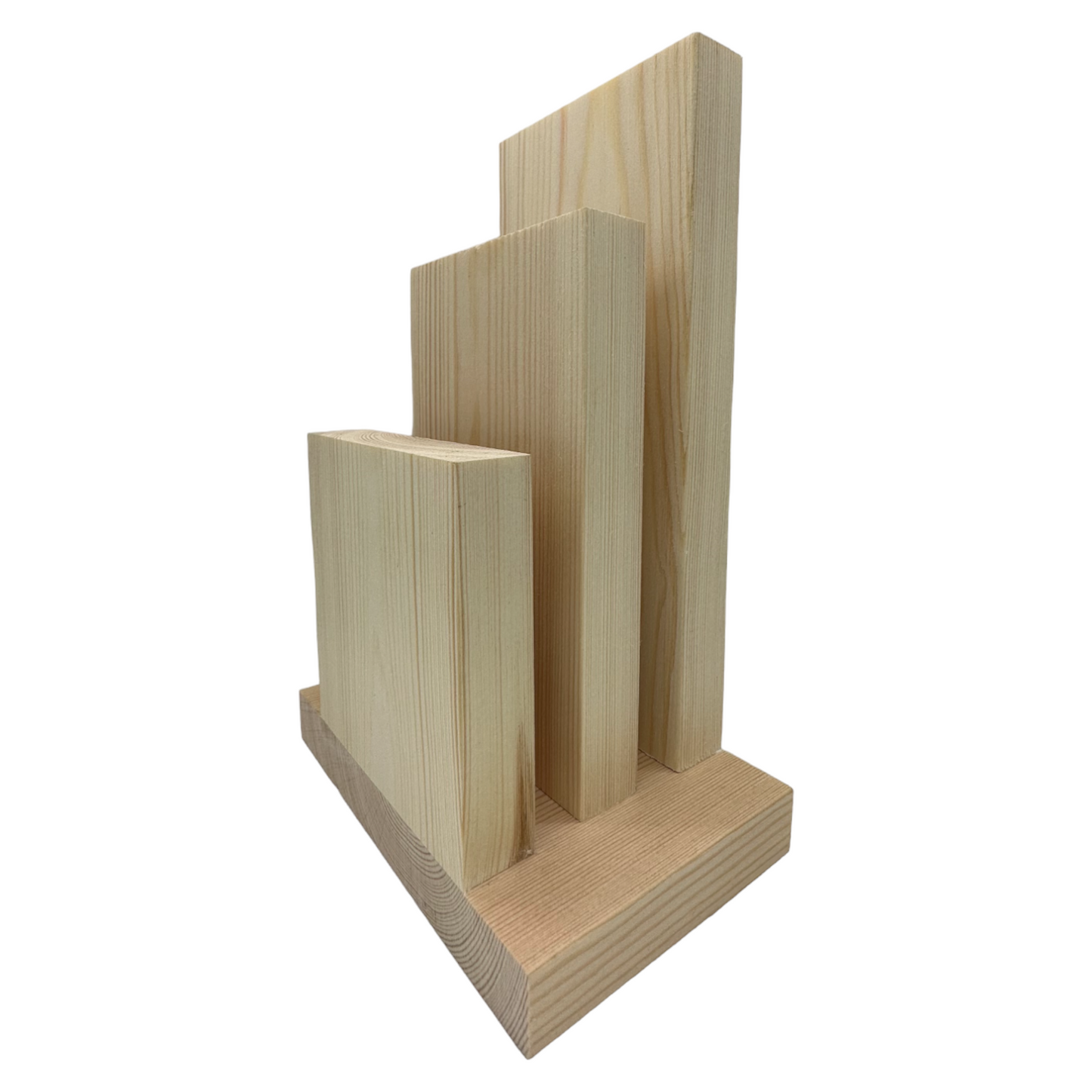 Wooden menu holder side view