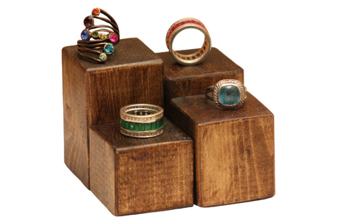 wooden blocks with rings on 
