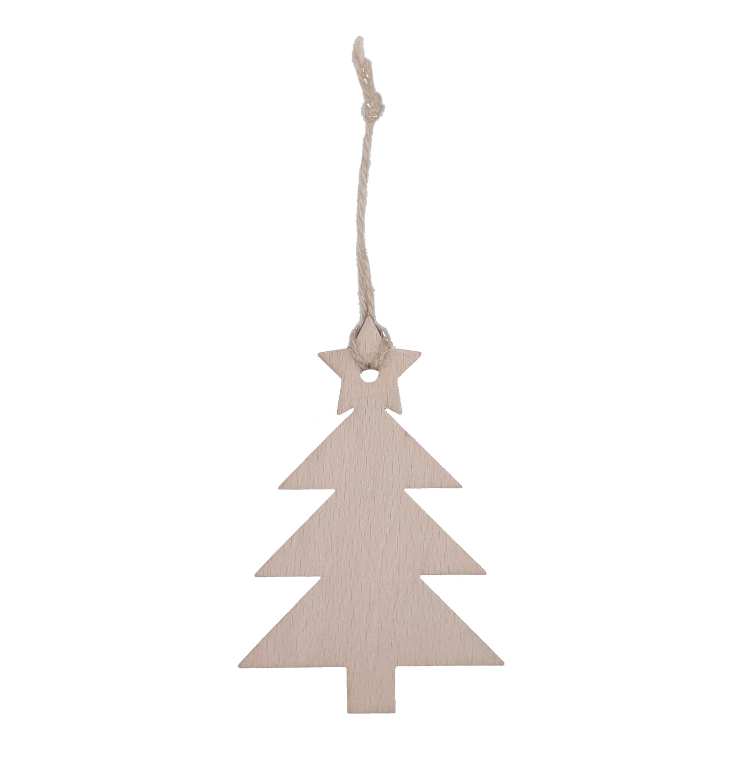 Christmas Tree Plywood Christmas Ornament - Set of 6