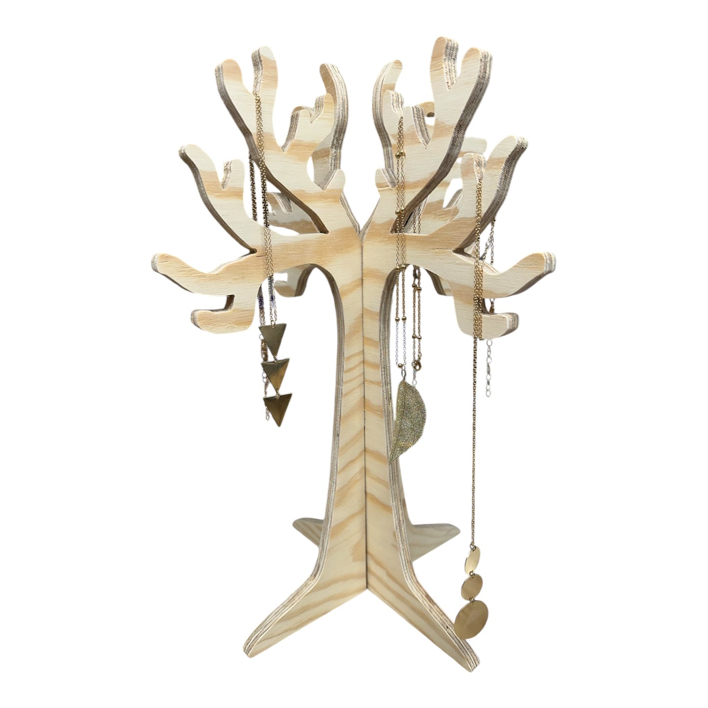 Plywood Tree Necklace Stand Jewellery Display