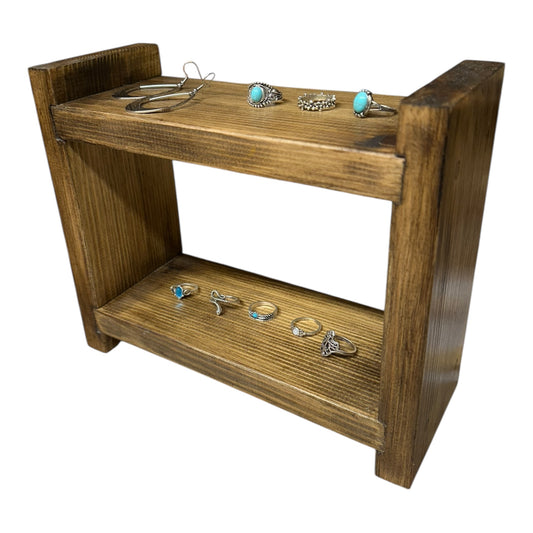 Two Tier Wooden Product Display Stand