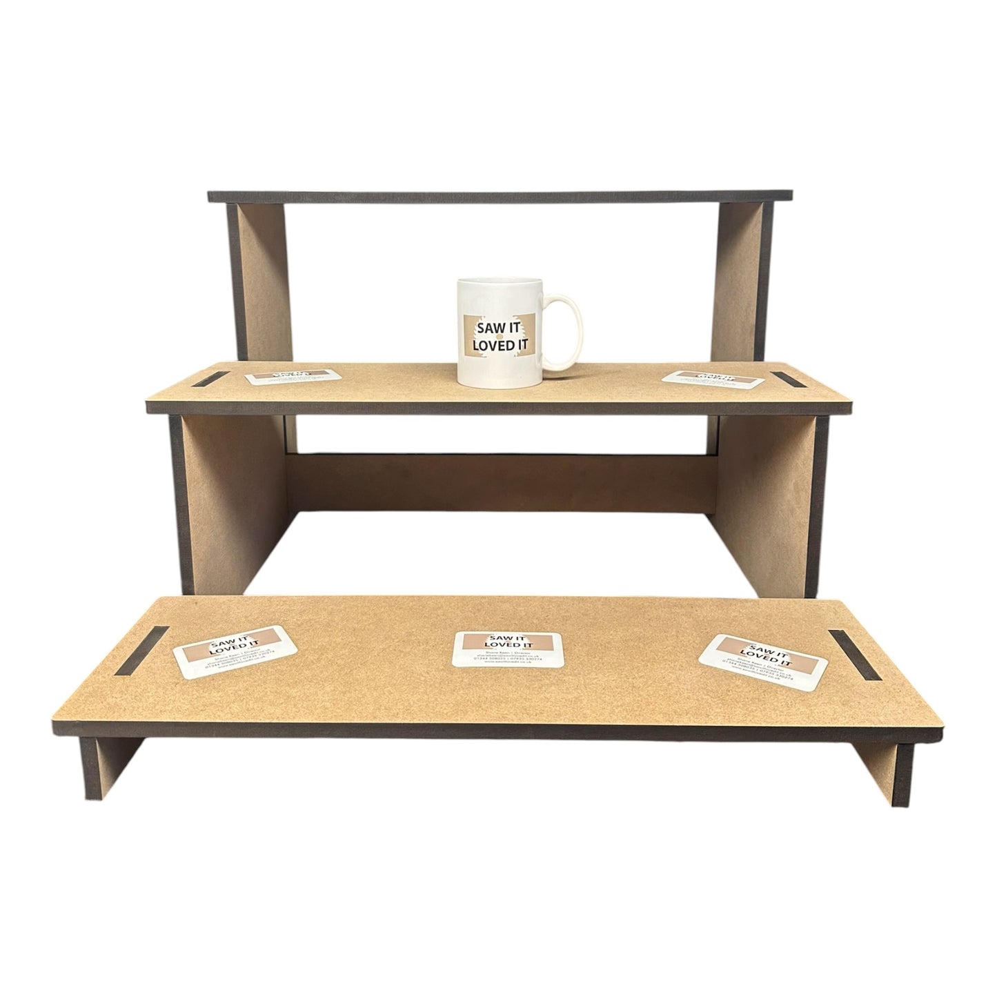 Multiple Tier 12mm MDF Collapsible Display Stand 20cm Deep Shelves | Craft Fair Shop Display