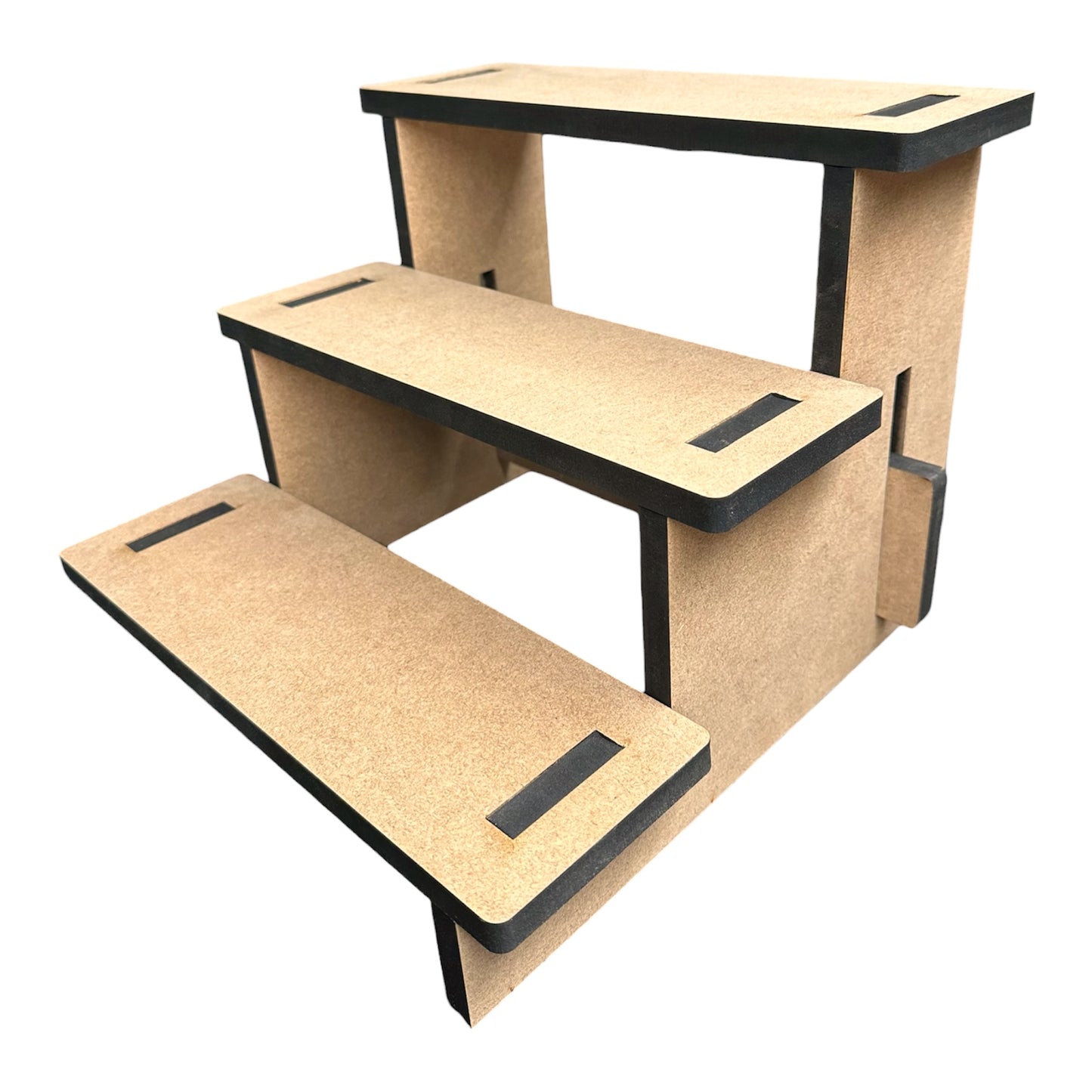 Multiple Tier 12mm MDF Collapsible Display Stand 10cm Deep Shelves | Craft Fair Shop Display