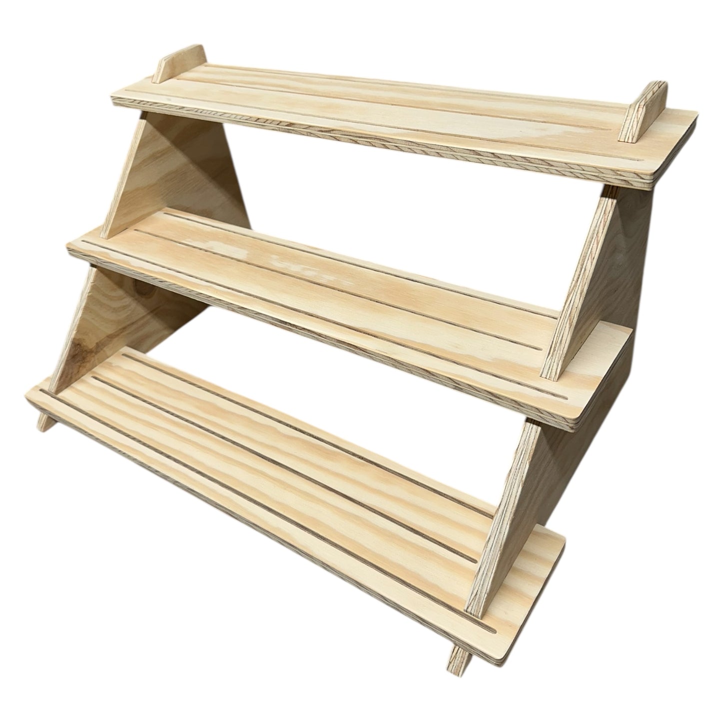 3 Tier Grooved Collapsible Display Stand Craft Fair Shop Display