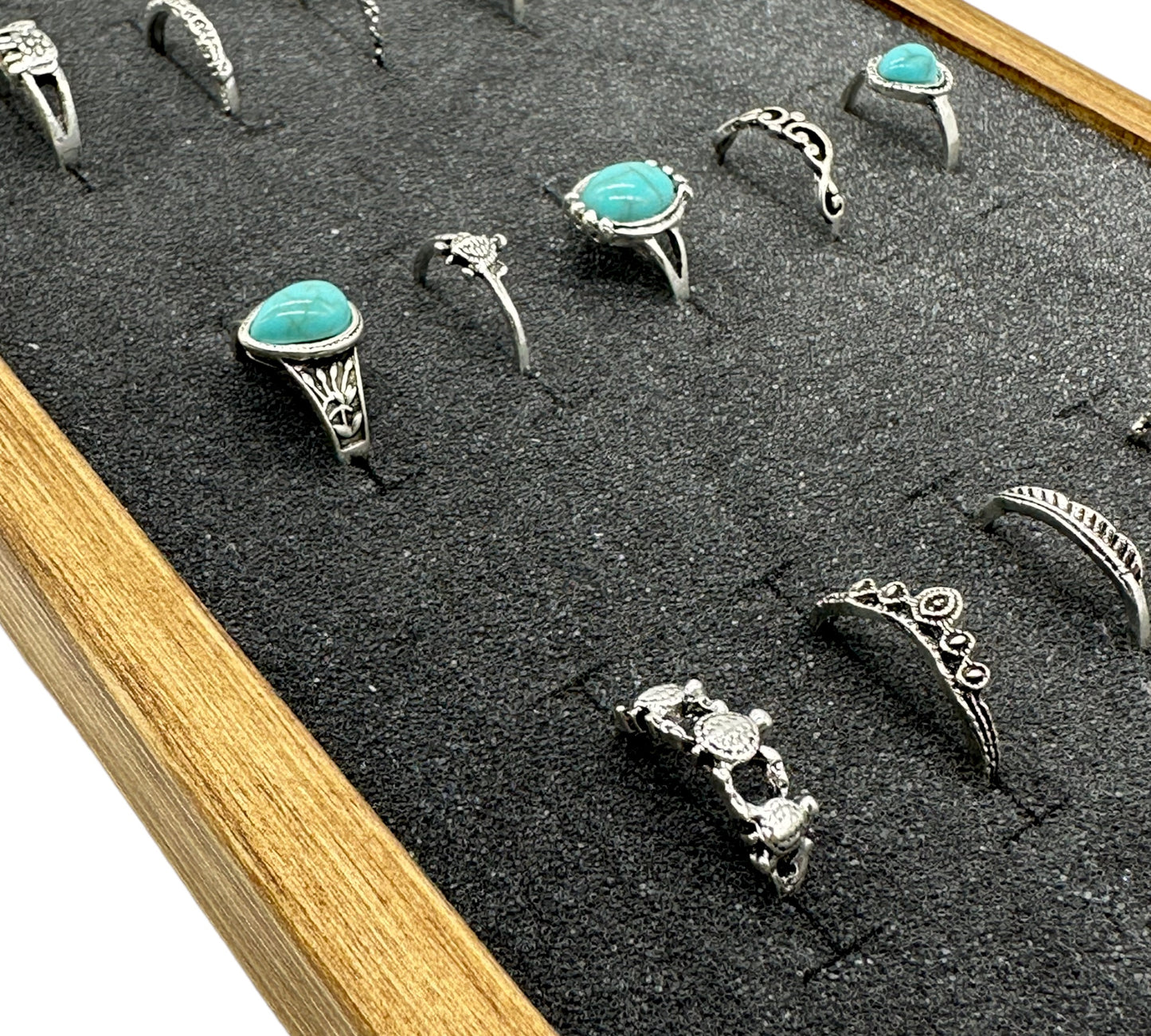 Ring Tray With Foam Insert Holds 15 Rings