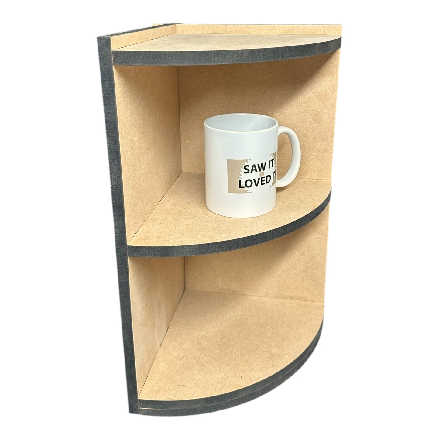 MDF Circular Corner Unit 40CM Tall Collapsible Shelving Unit