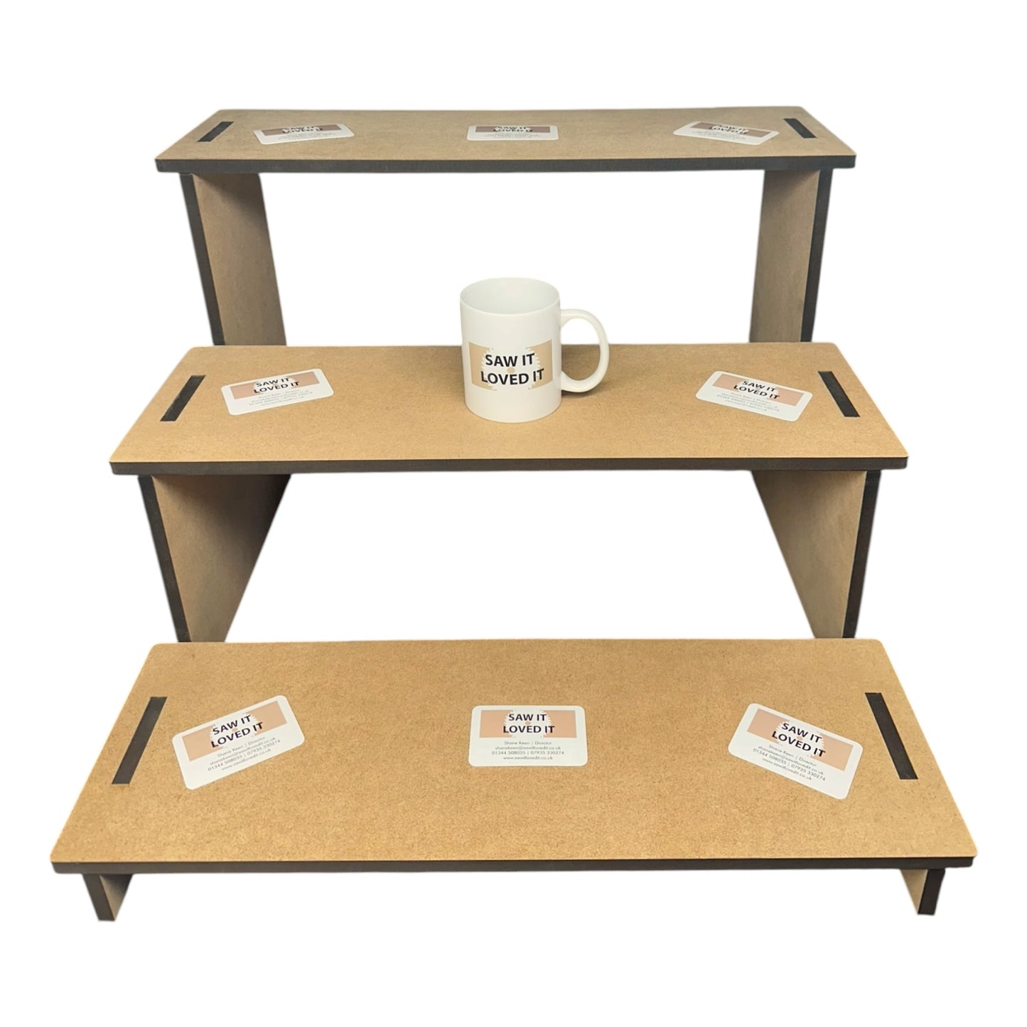 Multiple Tier 12mm MDF Collapsible Display Stand 20cm Deep Shelves | Craft Fair Shop Display