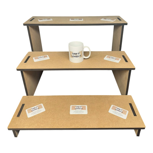 Multiple Tier 12mm MDF Collapsible Display Stand 20cm Deep Shelves | Craft Fair Shop Display