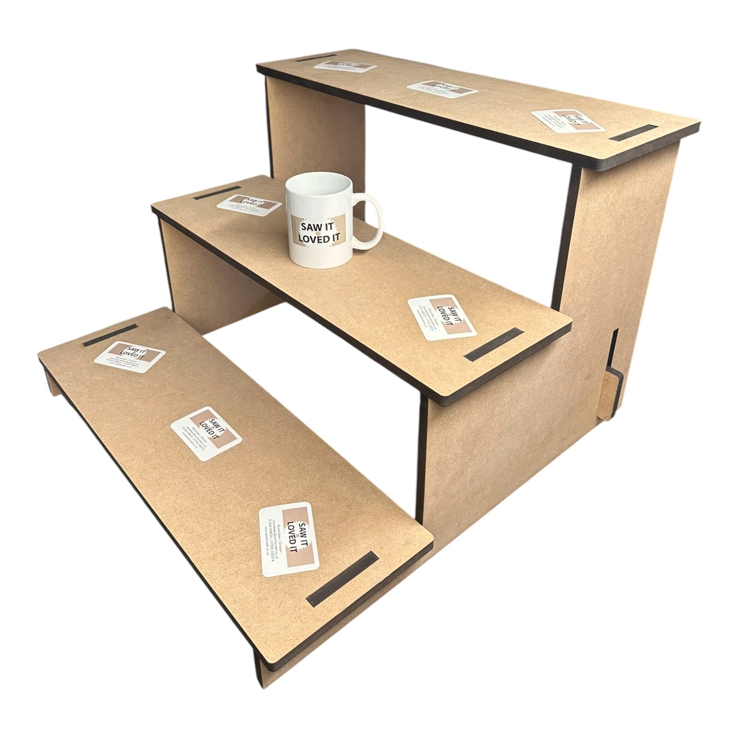 Multiple Tier 12mm MDF Collapsible Display Stand 20cm Deep Shelves | Craft Fair Shop Display