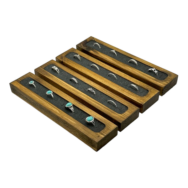 Ring display with foam inserts - set of 4