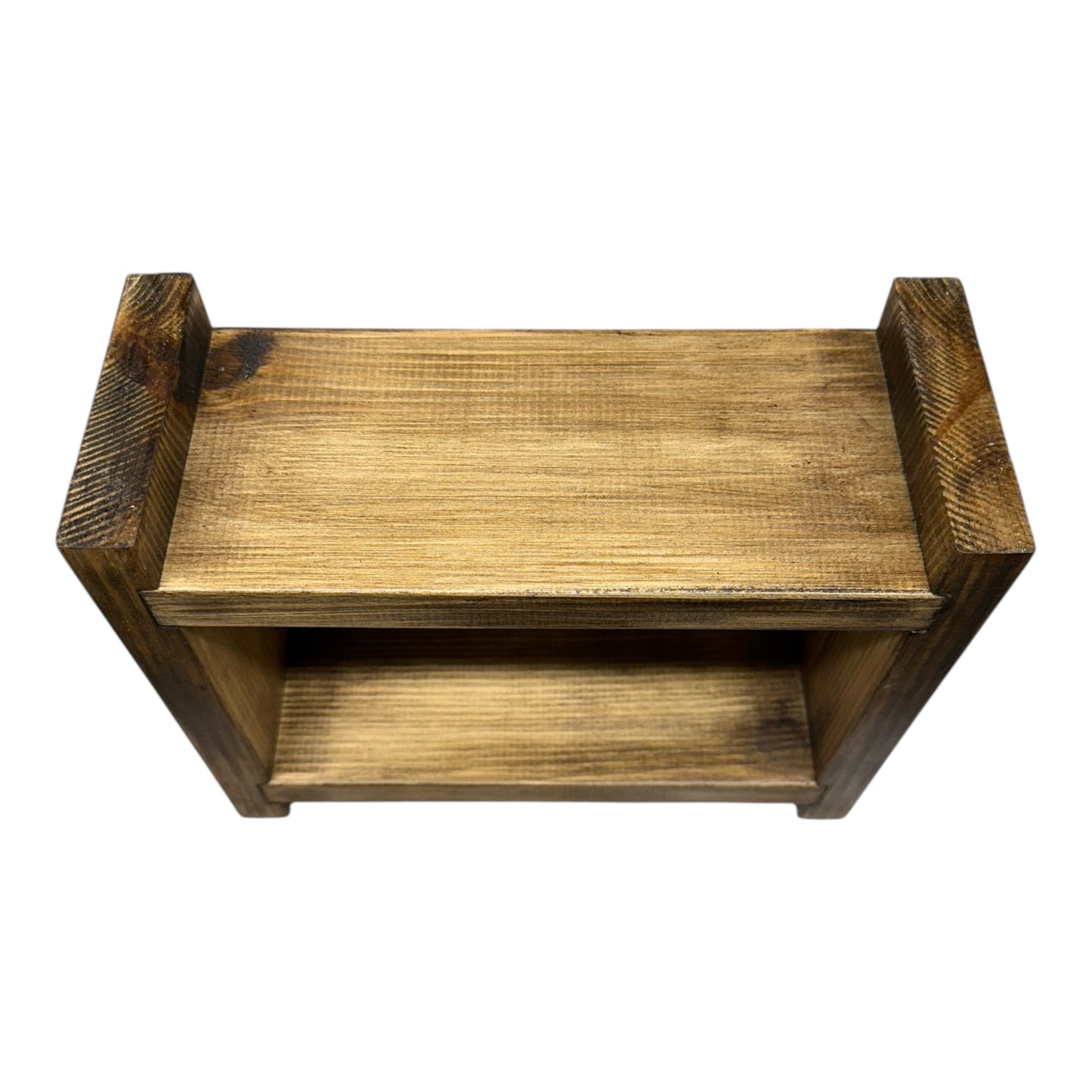 Two Tier Wooden Product Display Stand