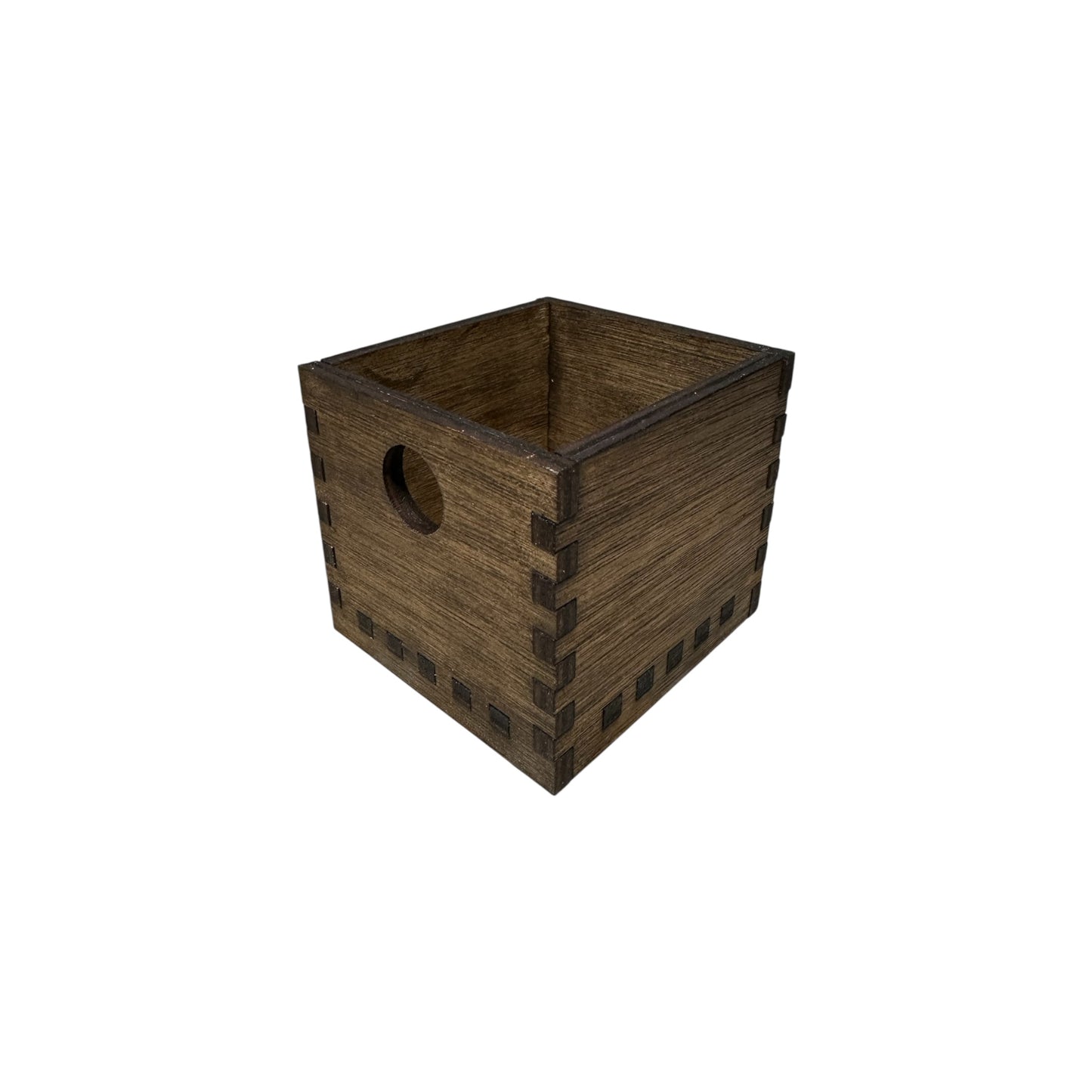 Wooden Multiple Compartment Storage Tray With Sliding Lid