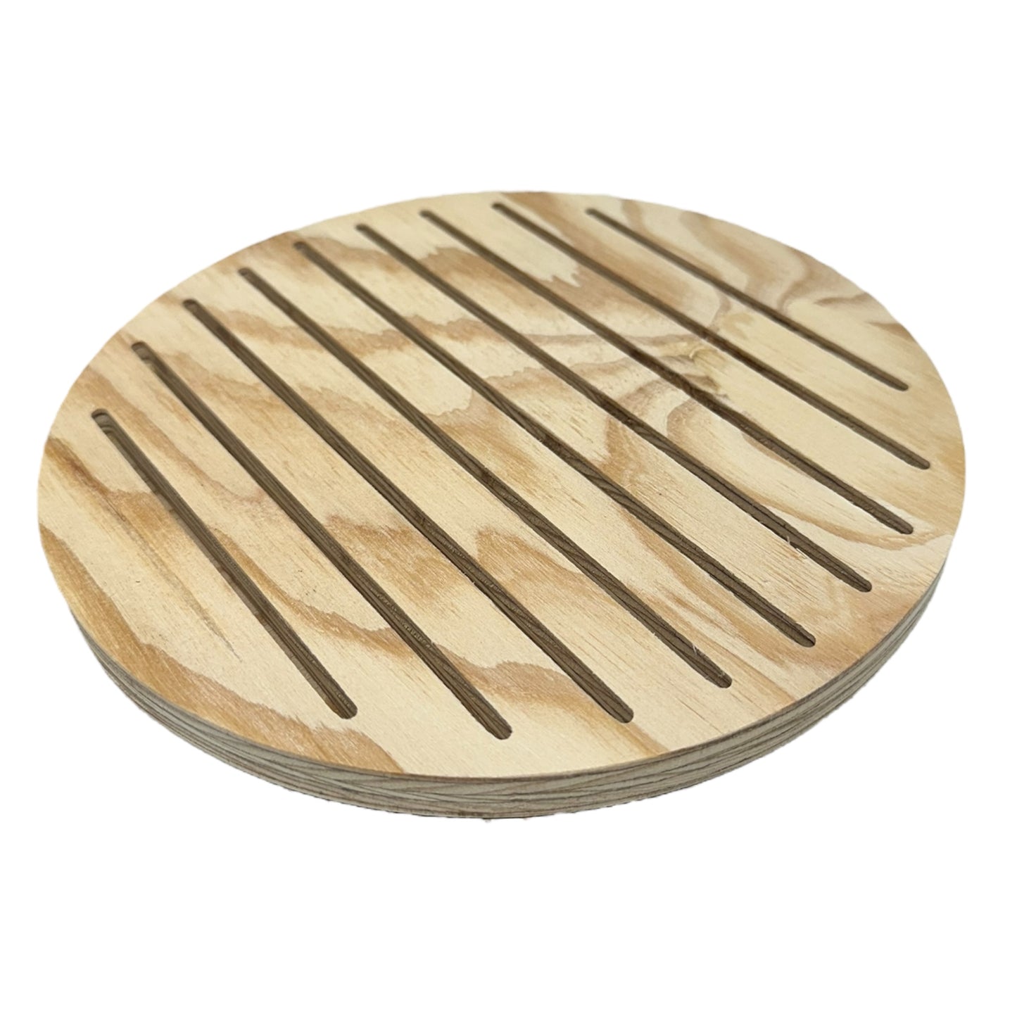 Circular Grooved Wooden Display Rings Card Backed Products Business Cards