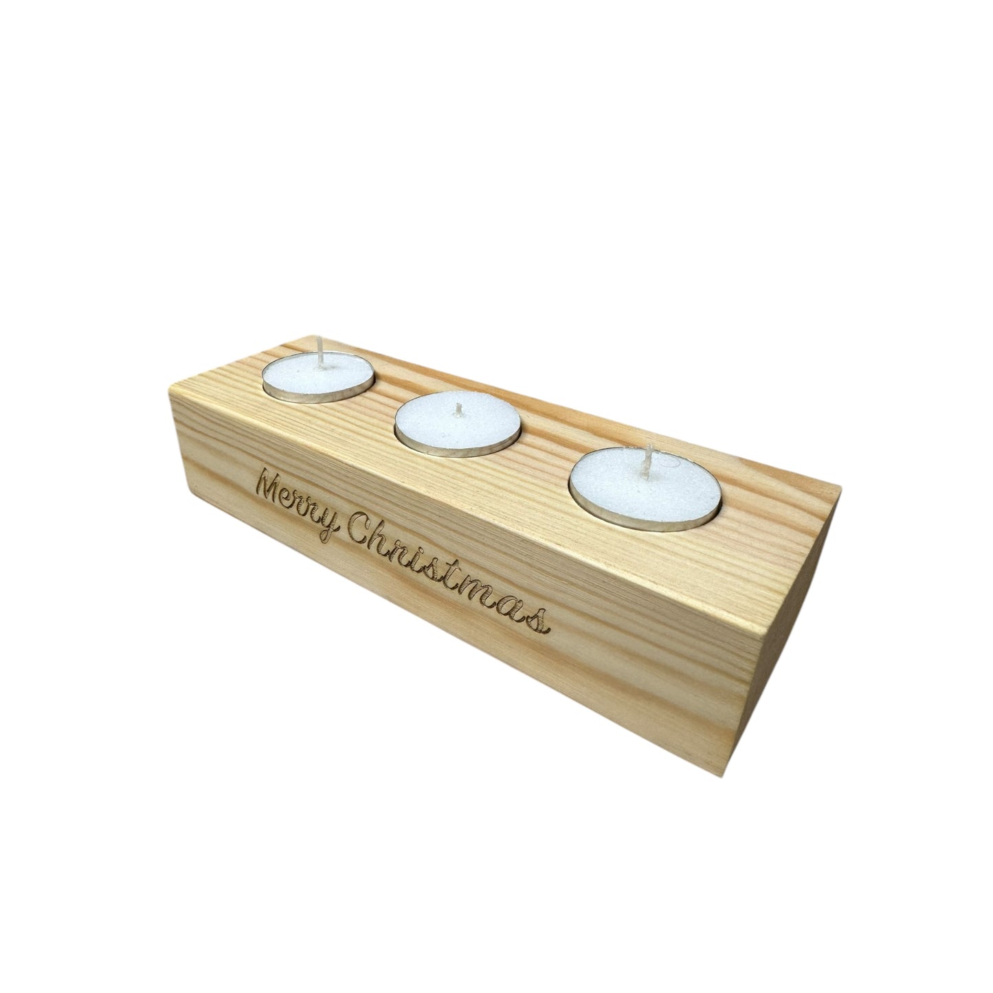 Merry Christmas 3 Tea Candle Holder