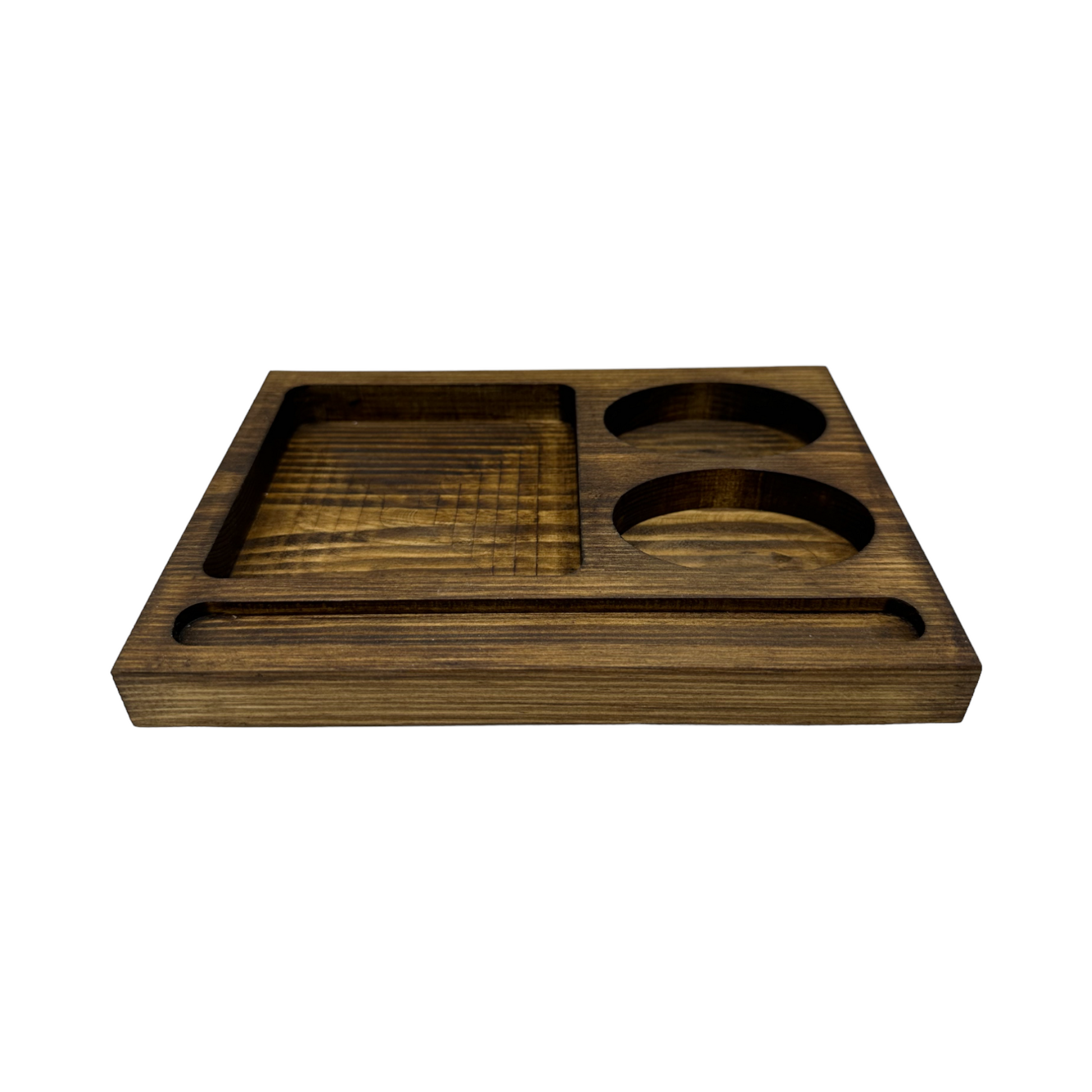 Wooden office desk tidy 