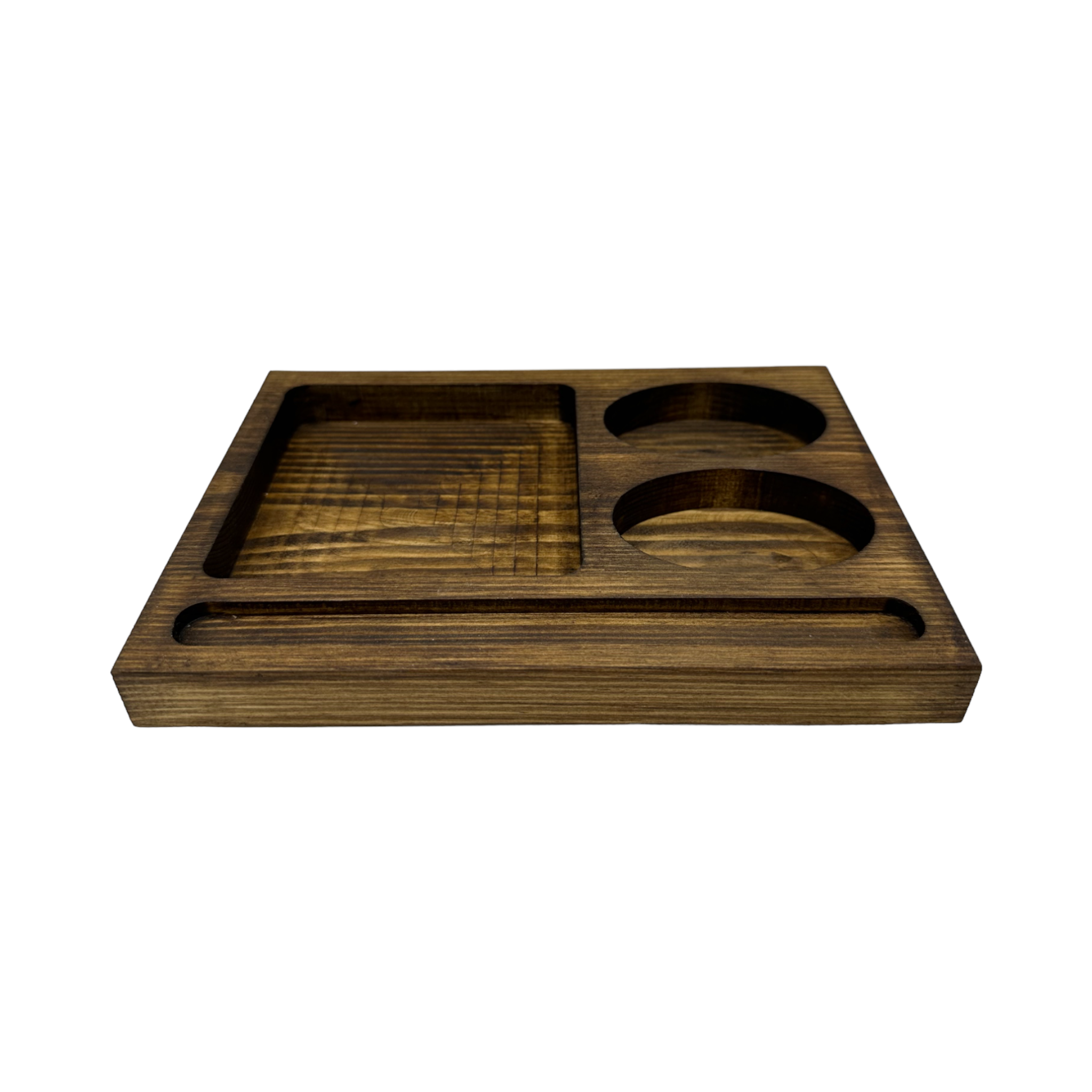 Wooden office desk tidy 