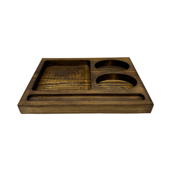 Wooden office desk tidy 