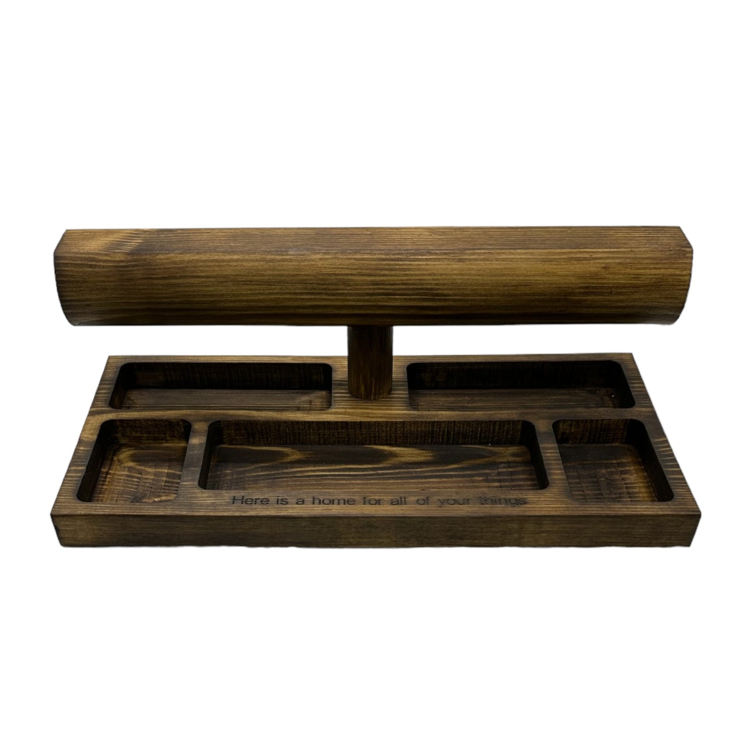 Wooden watch and bracelet display