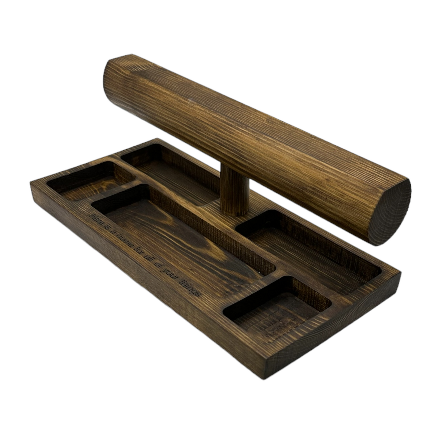 Wooden watch and bracelet display