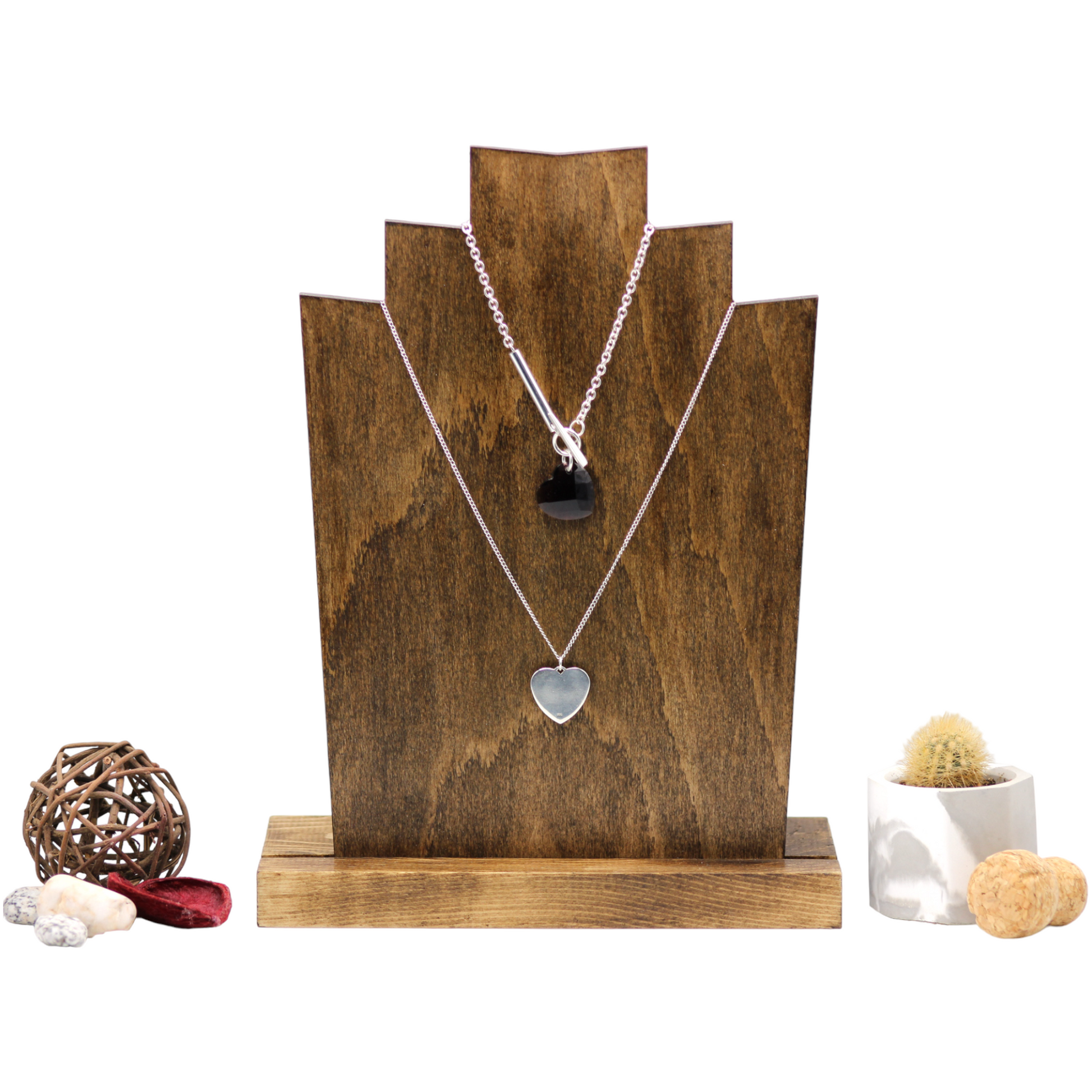 stepped necklace display bust