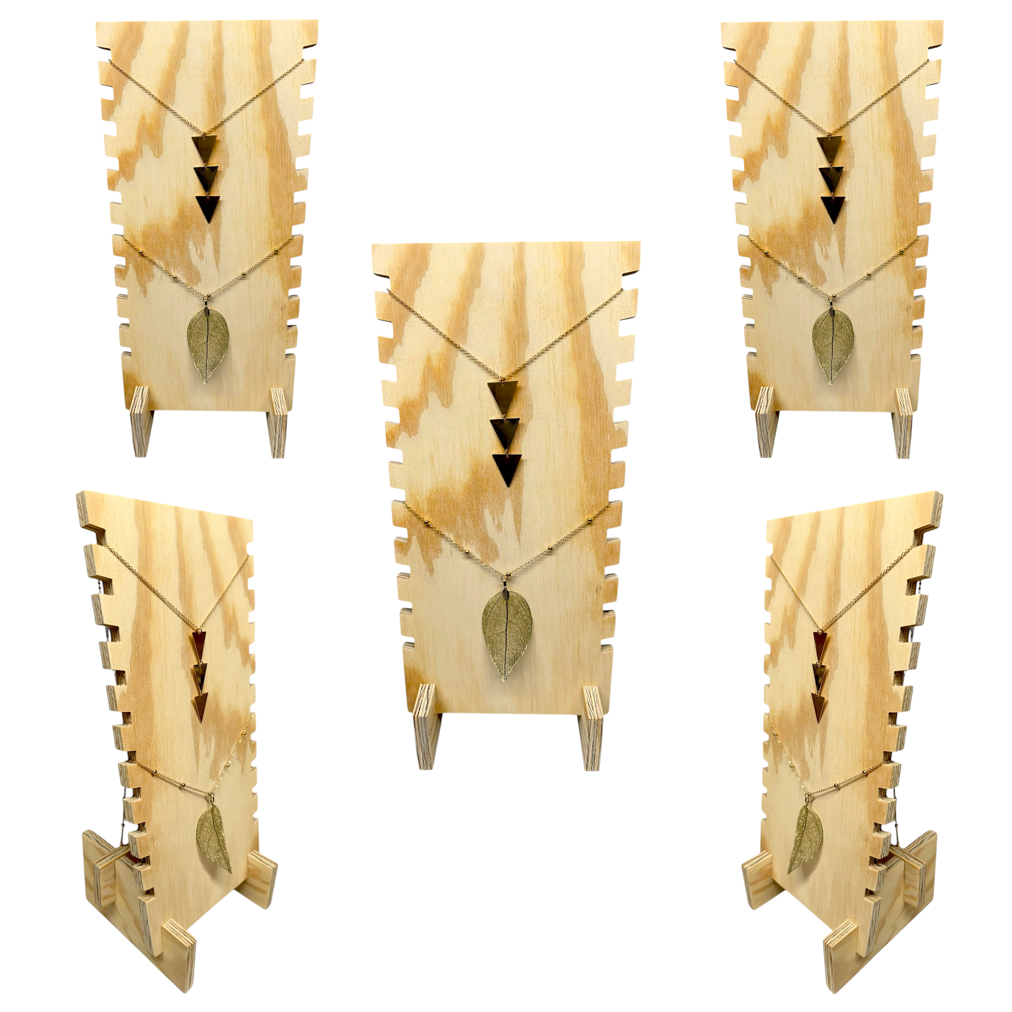 Set Of 5 Choker Necklace Display Stand