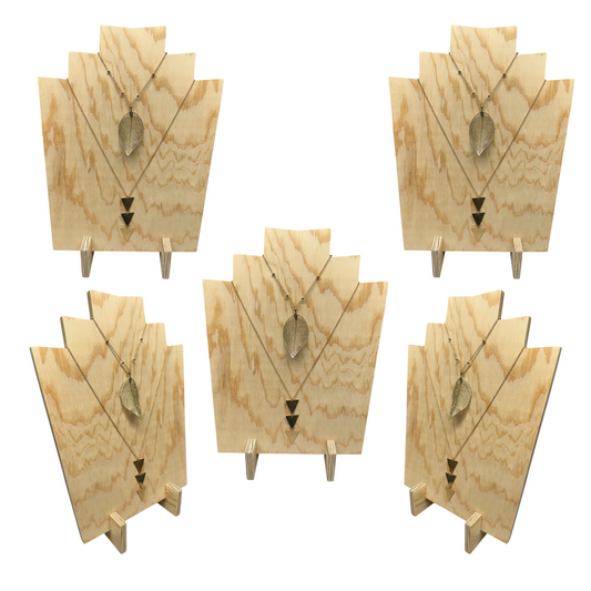 Set of 5 Stepped Ply Necklace Stand