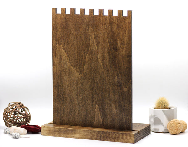 plywood necklace display
