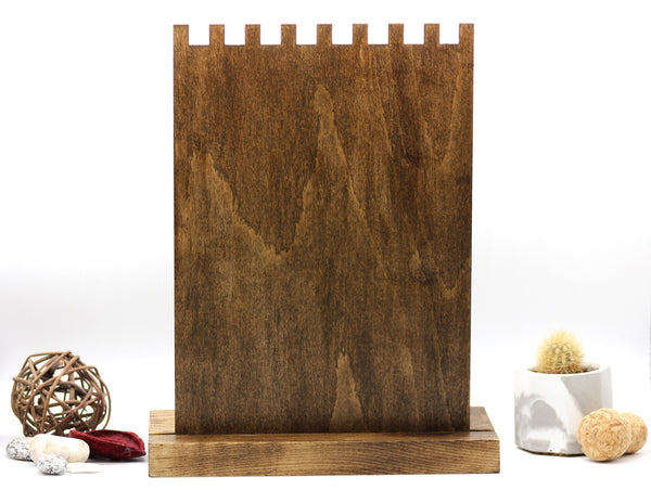 plywood necklace display