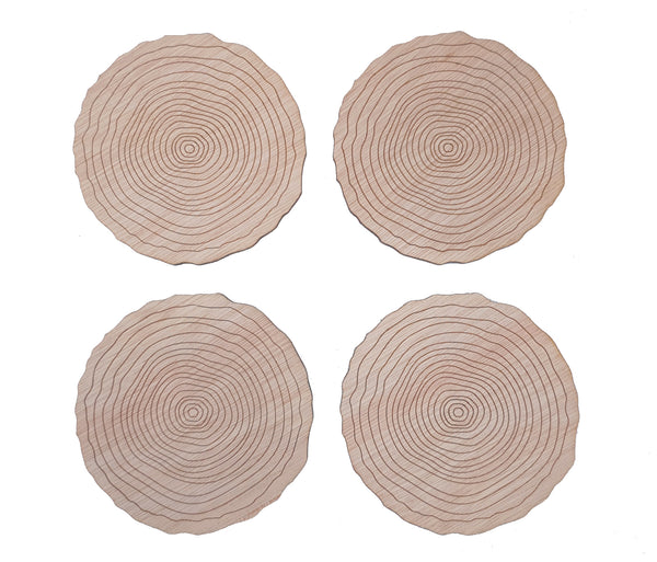 plywood log slices