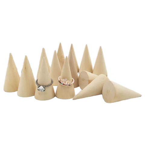 Wooden Cones Set of 10