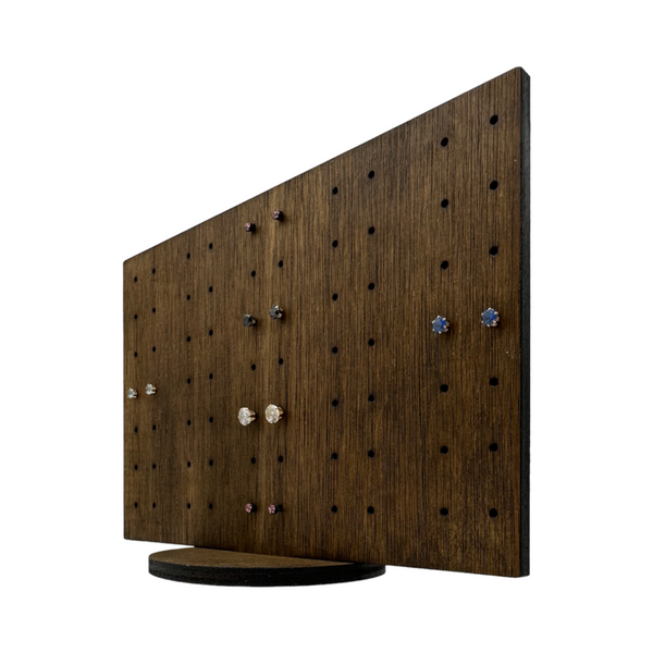 Rectangular stud earring holder side view