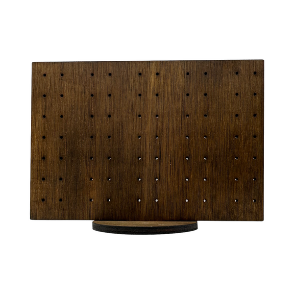 Rectangular stud earring holder front view