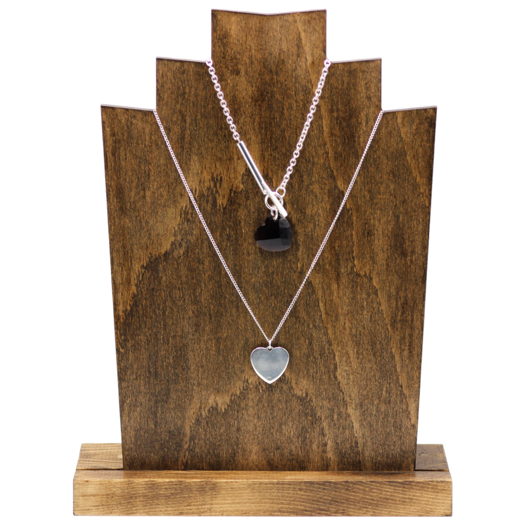 Wooden jewellery display stands deals