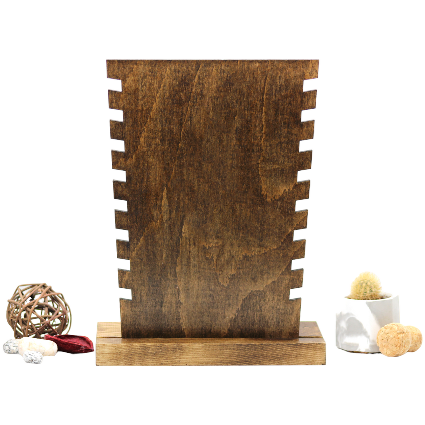 plywood choker necklace display