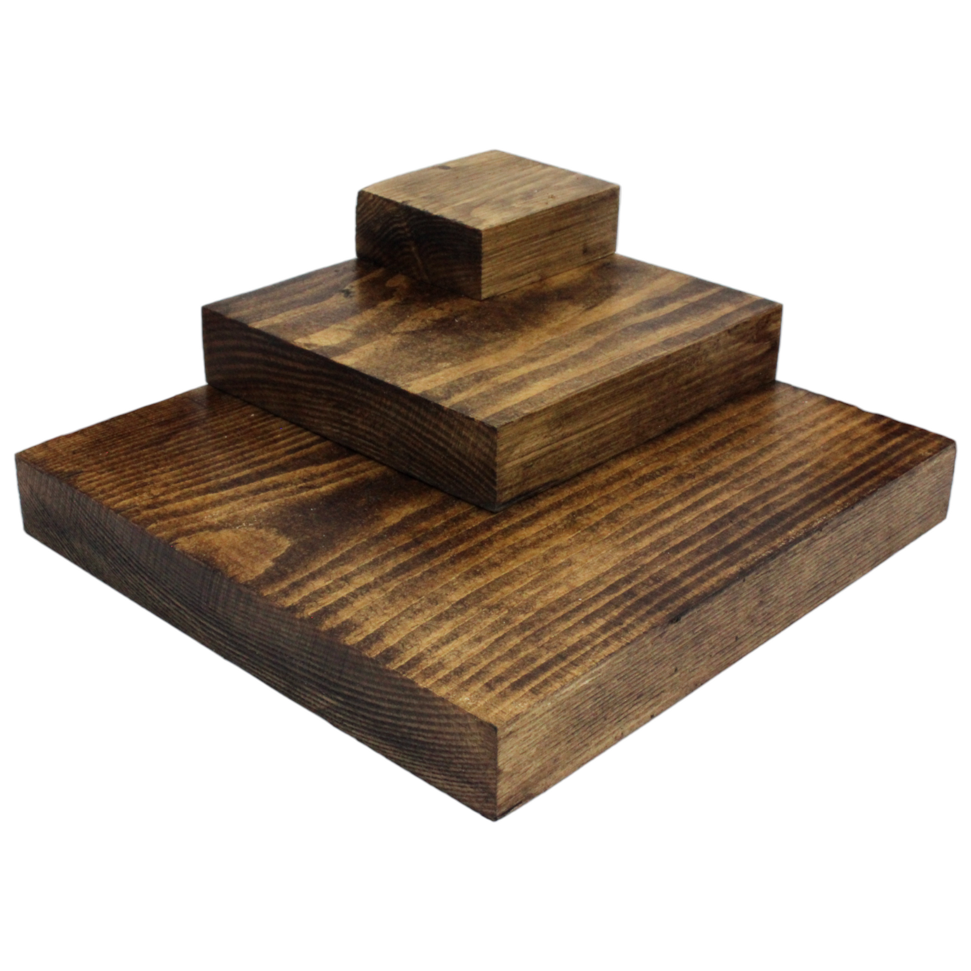 3 tier wooden corner display