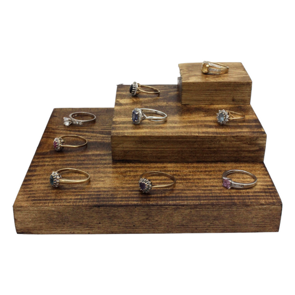 3 tier wooden corner display
