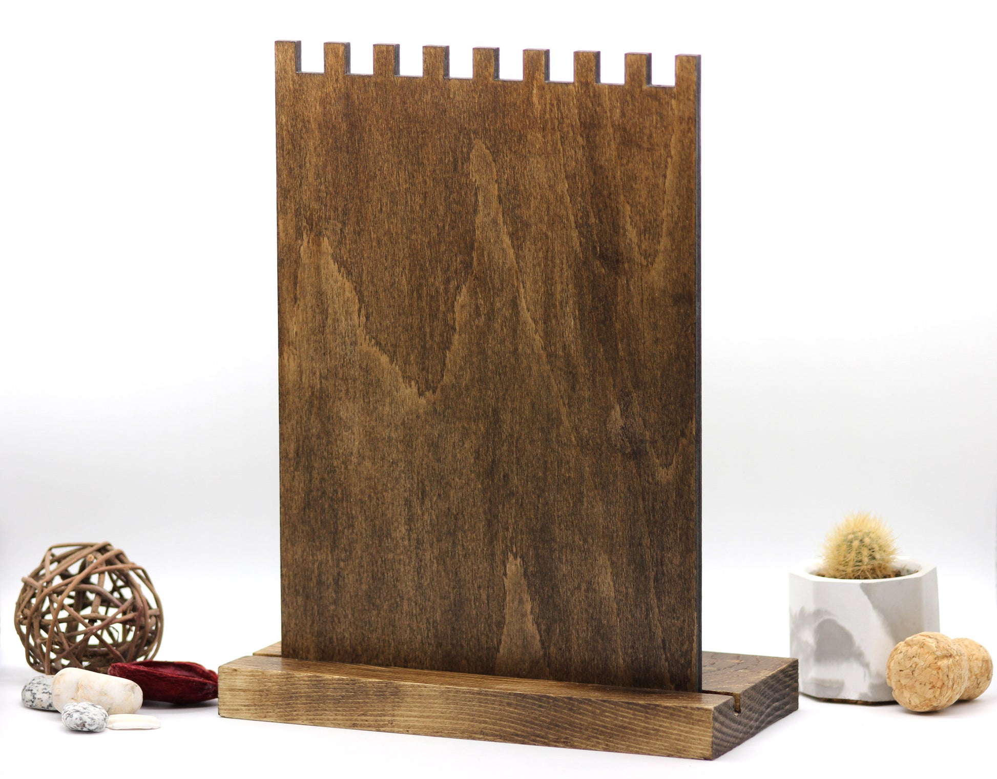 plywood necklace display
