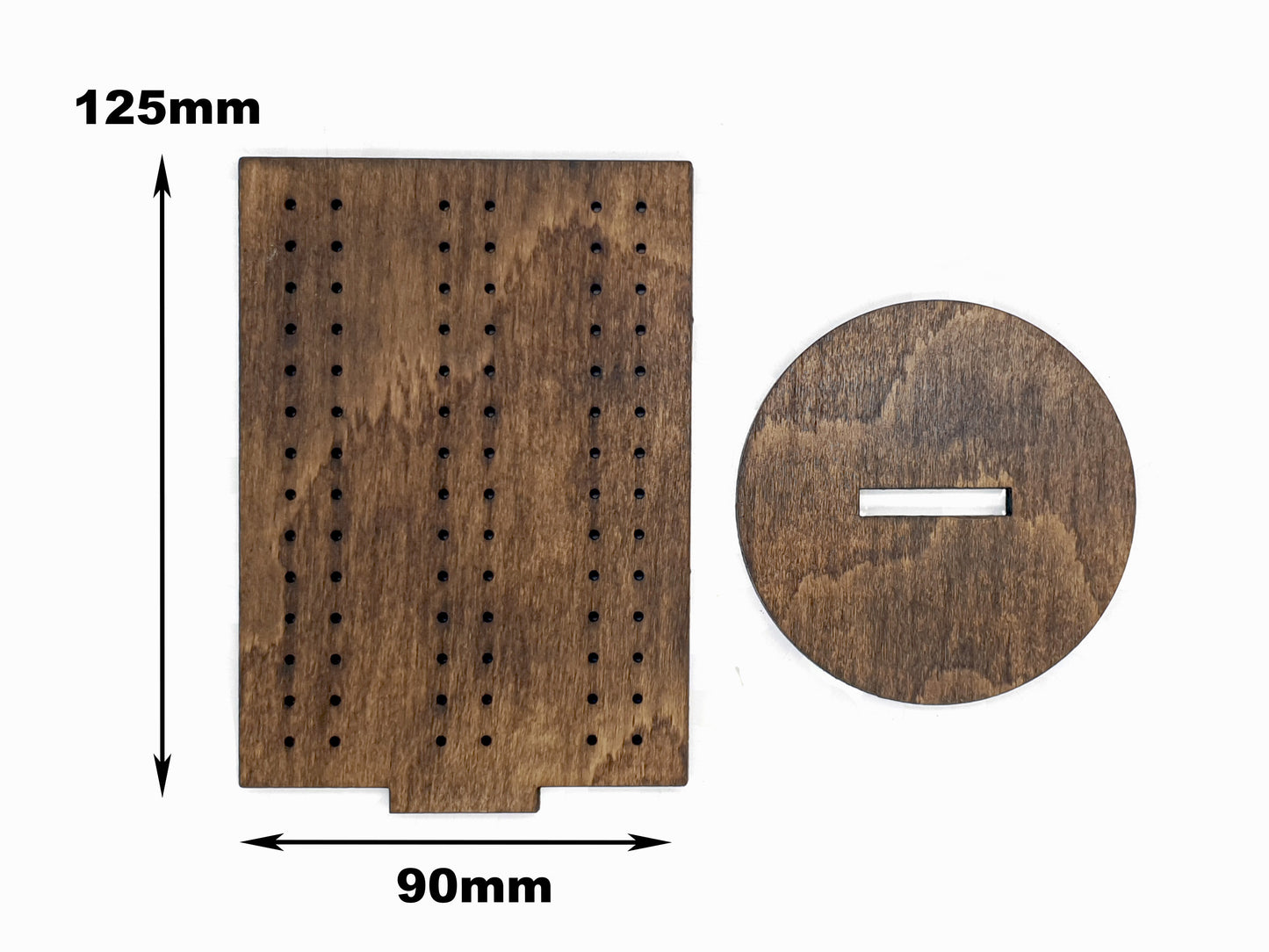 rectangular earring display with sizes